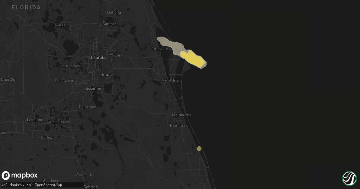 Hail map in Patrick Afb, FL on May 10, 2026