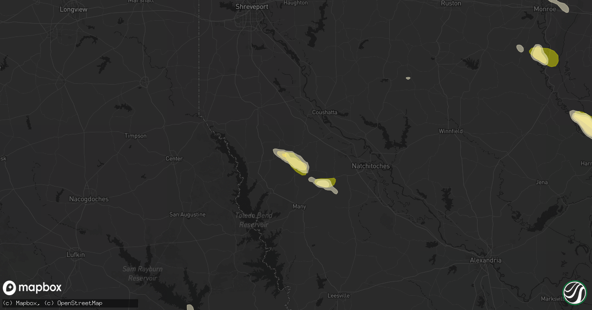 Hail map in Pleasant Hill, LA on May 10, 2026