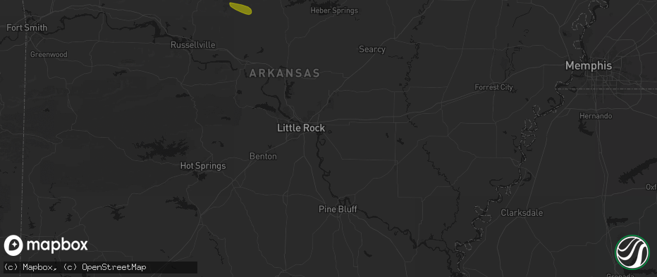 Hail map in Scott, AR on May 10, 2026