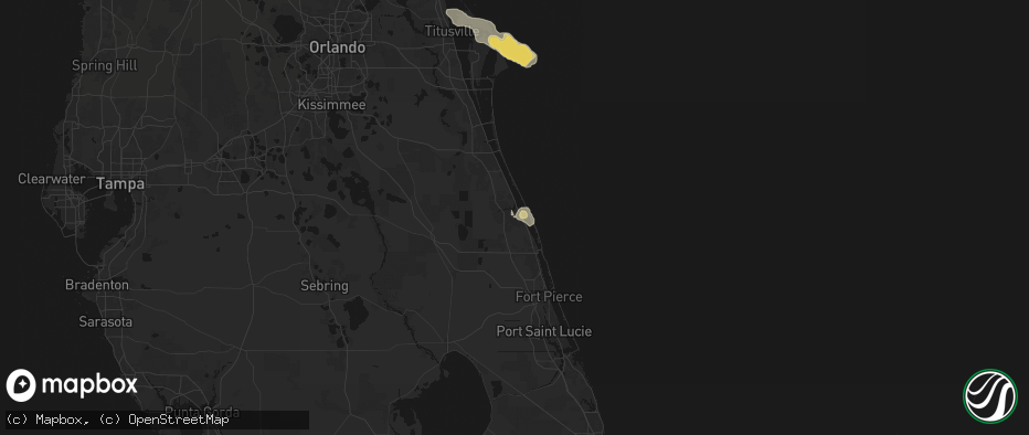 Hail map in Sebastian, FL on May 10, 2026