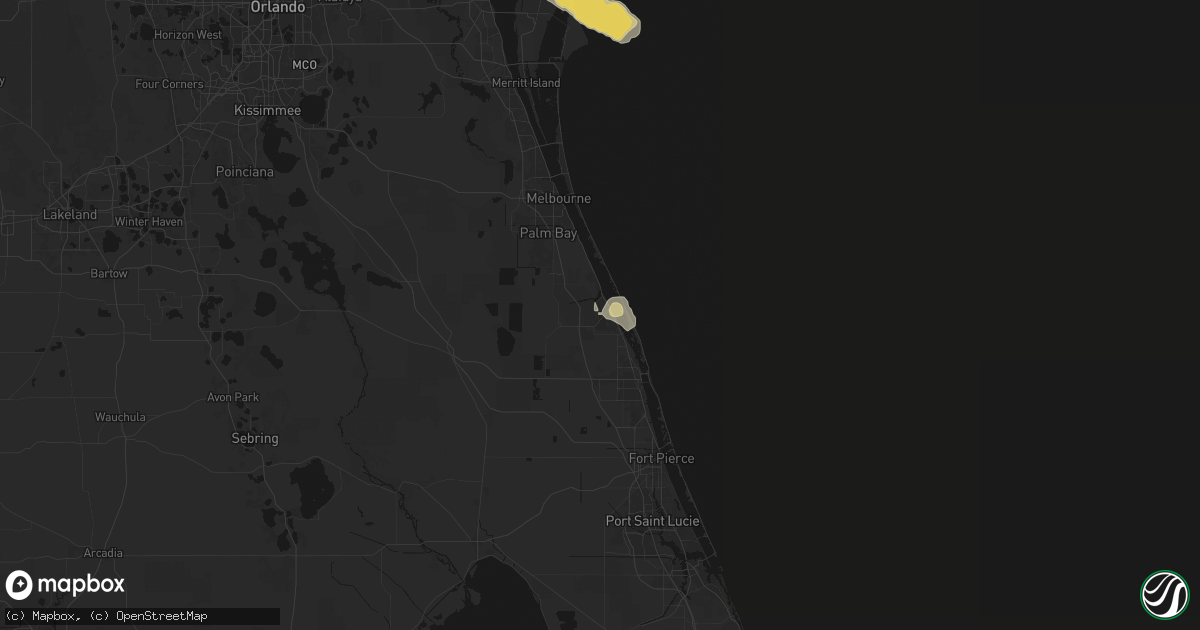 Hail map in Sebastian, FL on May 10, 2026