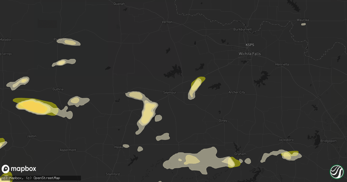 Hail map in Seymour, TX on May 10, 2026
