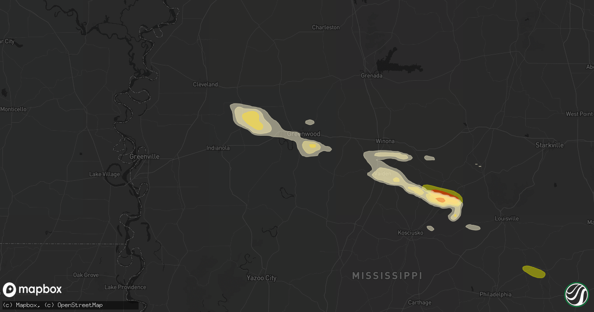 Hail map in Sidon, MS on May 10, 2026