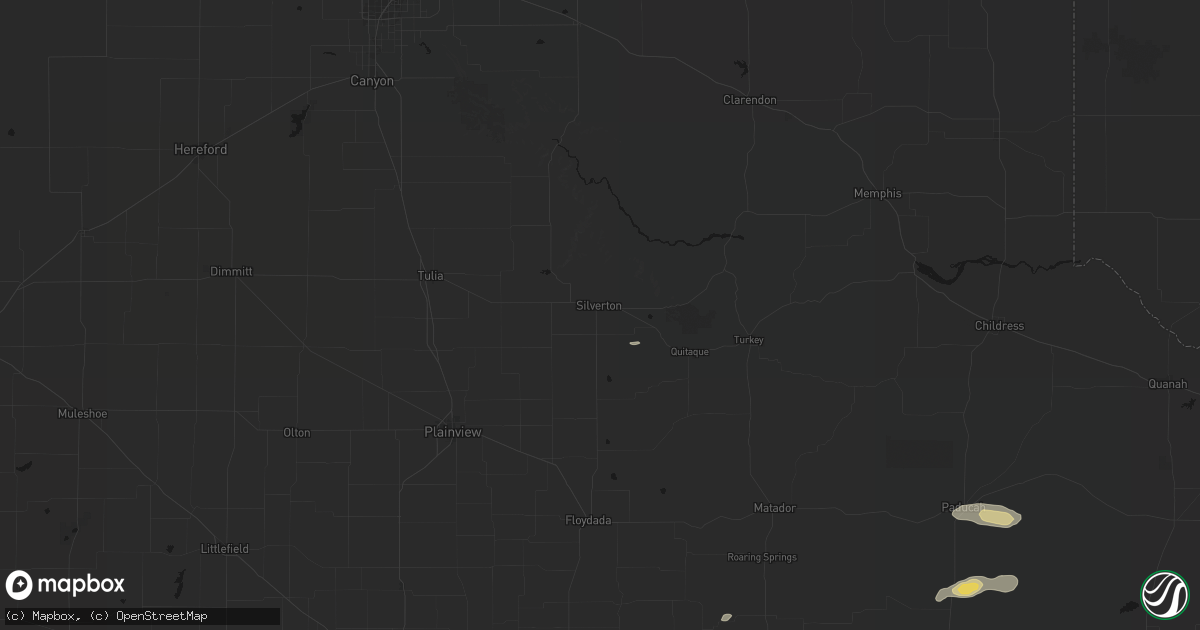 Hail map in Silverton, TX on May 10, 2026