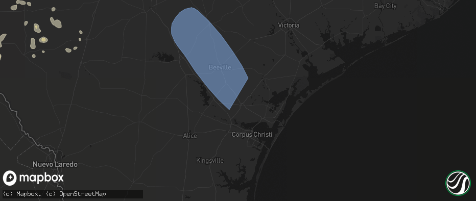 Hail map in Sinton, TX on May 10, 2026