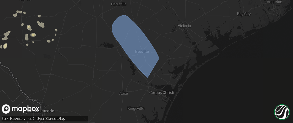 Hail map in Skidmore, TX on May 10, 2026