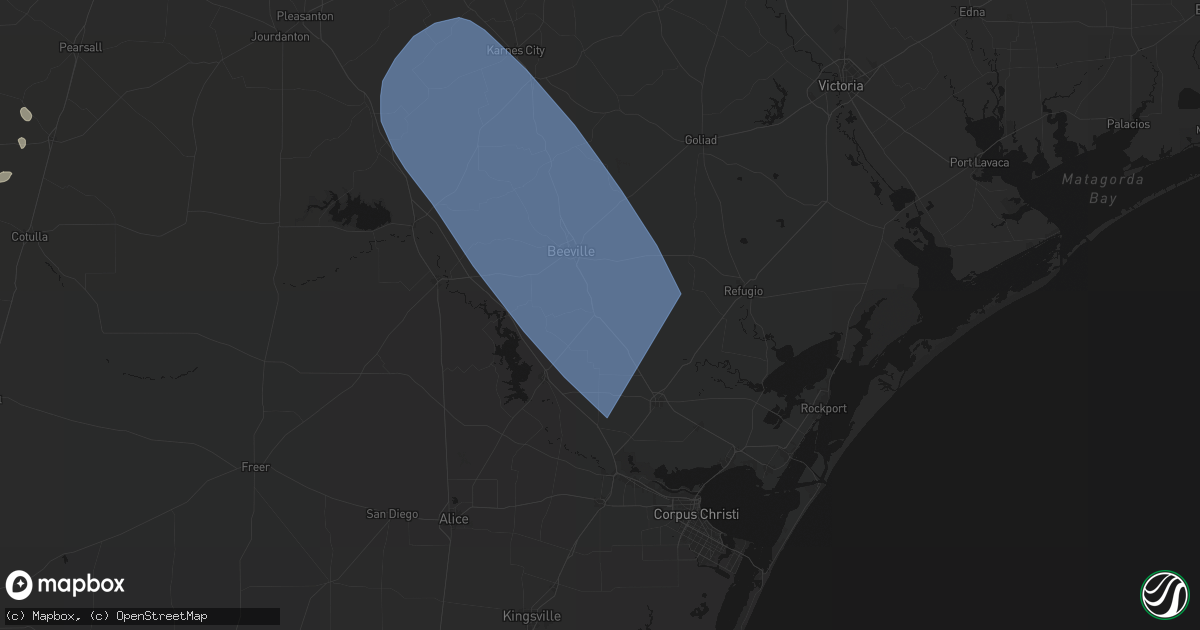 Hail map in Skidmore, TX on May 10, 2026
