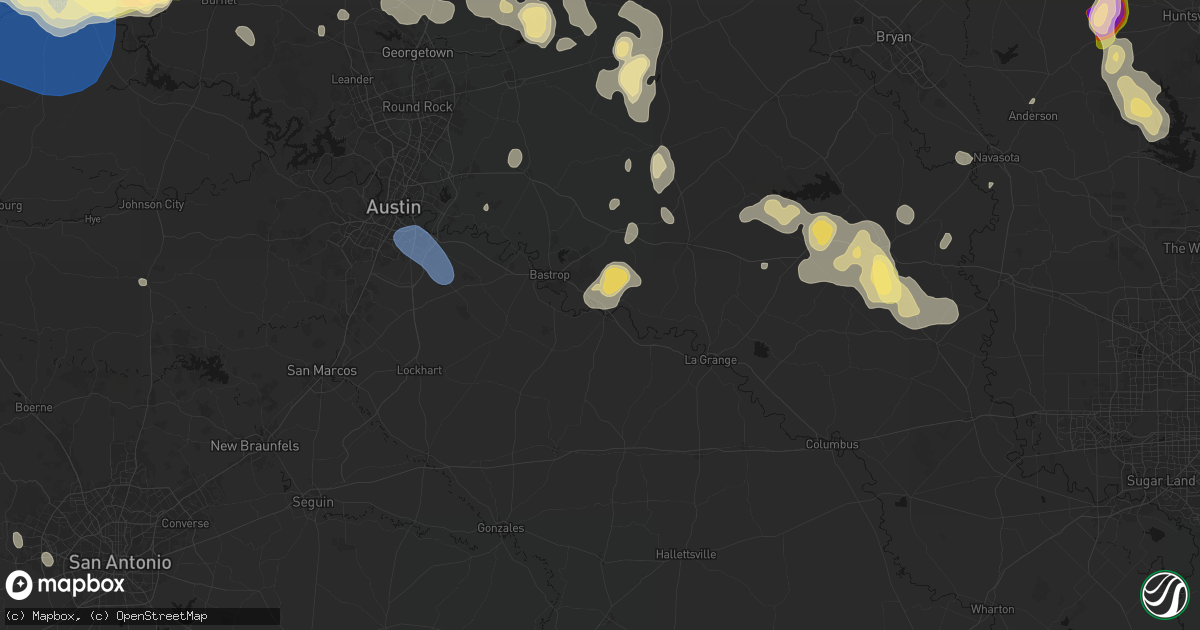 Hail map in Smithville, TX on May 10, 2026