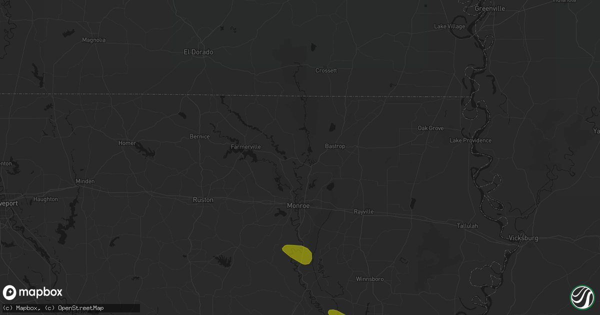Hail map in Sterlington, LA on May 10, 2026