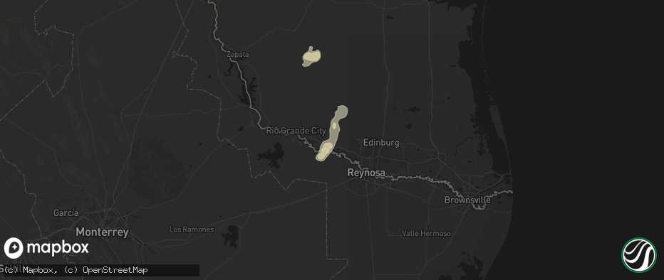 Hail map in Sullivan City, TX on May 10, 2026