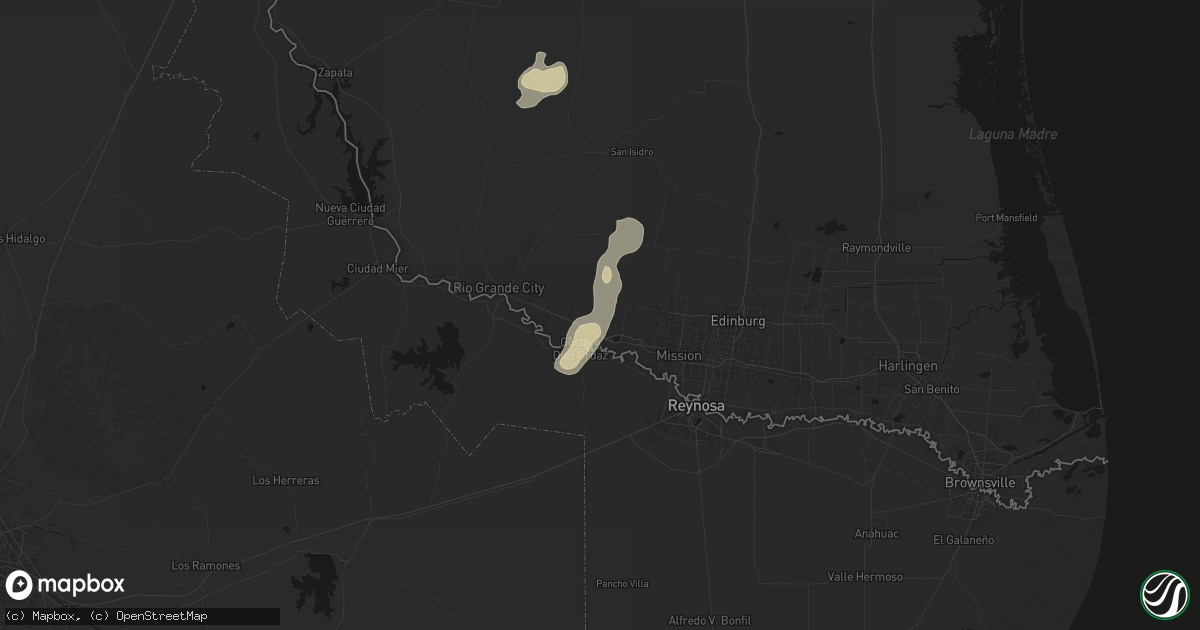 Hail map in Sullivan City, TX on May 10, 2026