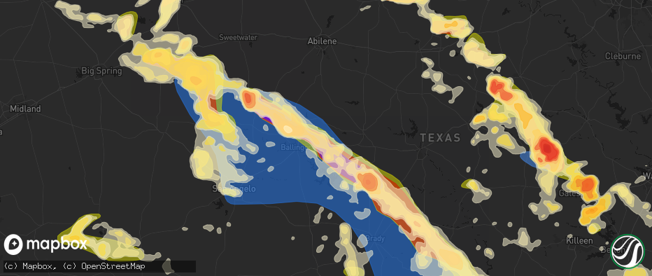 Hail map in Talpa, TX on May 10, 2026