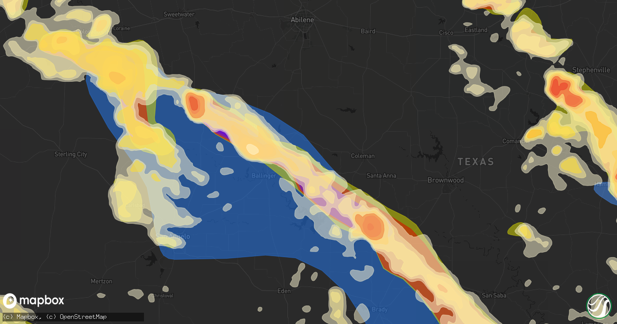Hail map in Talpa, TX on May 10, 2026