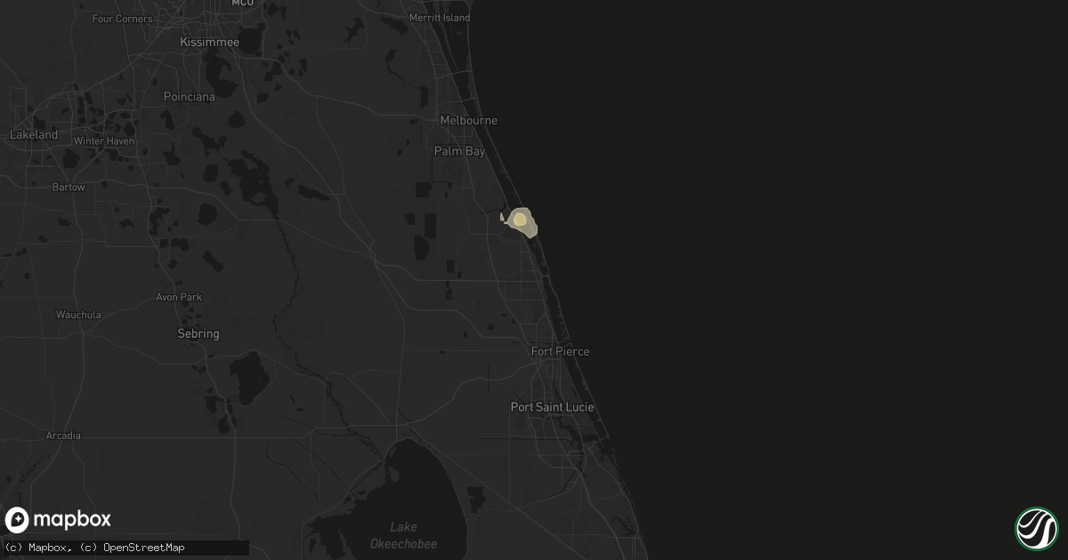 Hail map in Vero Beach, FL on May 10, 2026