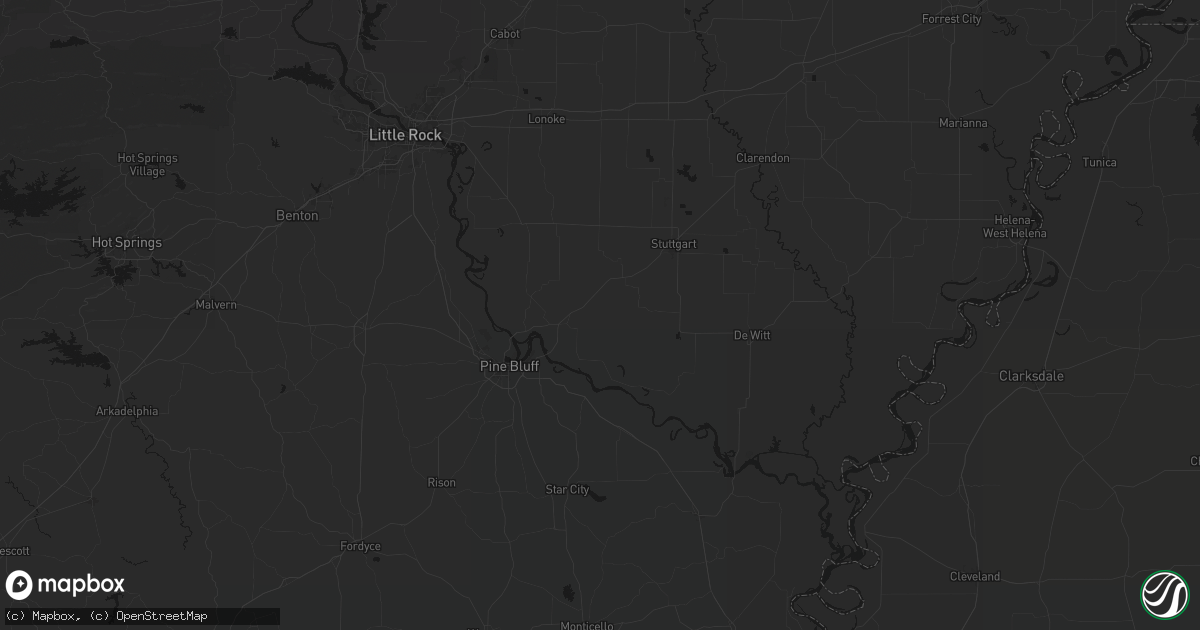 Hail map in Wabbaseka, AR on May 10, 2026