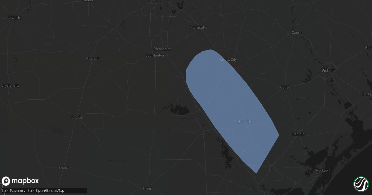 Hail map in Whitsett, TX on May 10, 2026