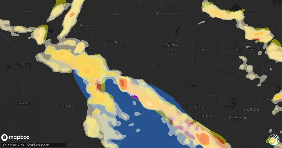 Hail map in Wingate, TX on May 10, 2026