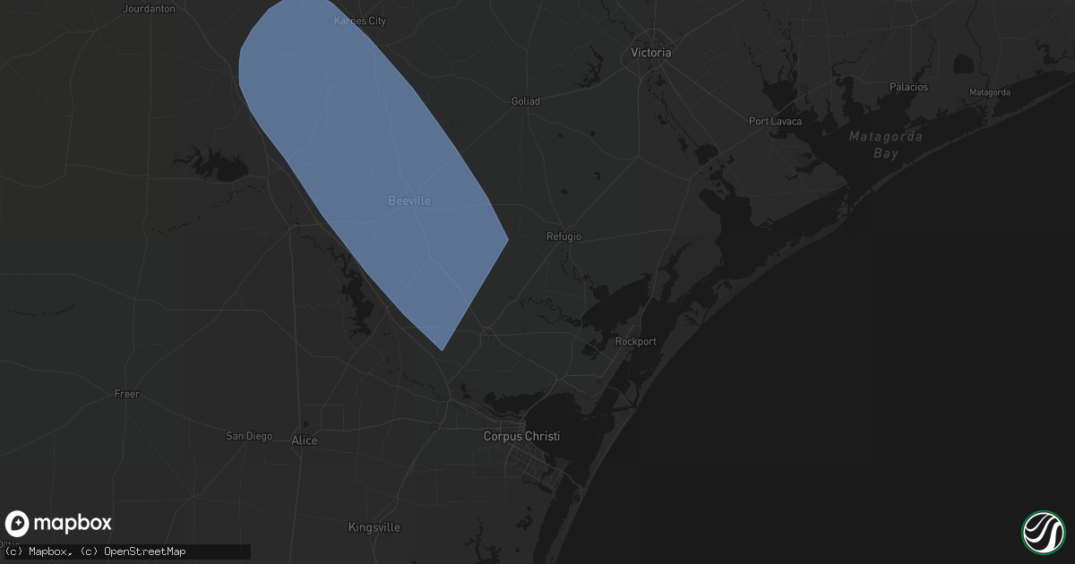 Hail map in Woodsboro, TX on May 10, 2026