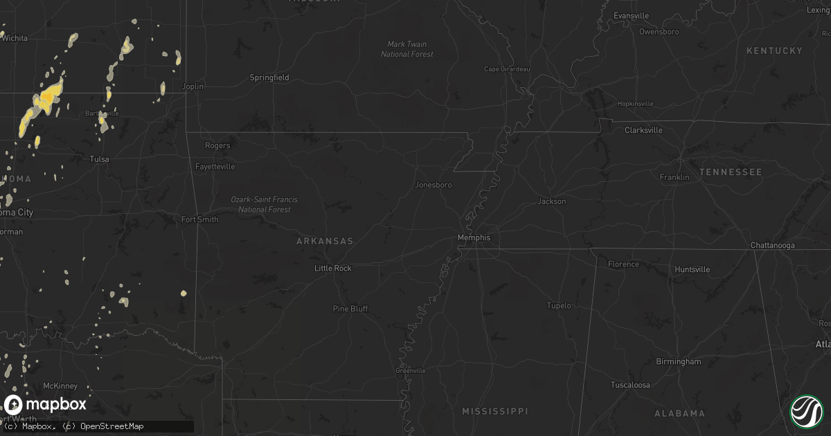 Hail map on May 11, 2011