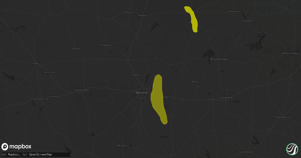 Hail map in Abilene, TX on May 11, 2013
