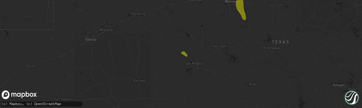 Hail map in Carlsbad, TX on May 11, 2013