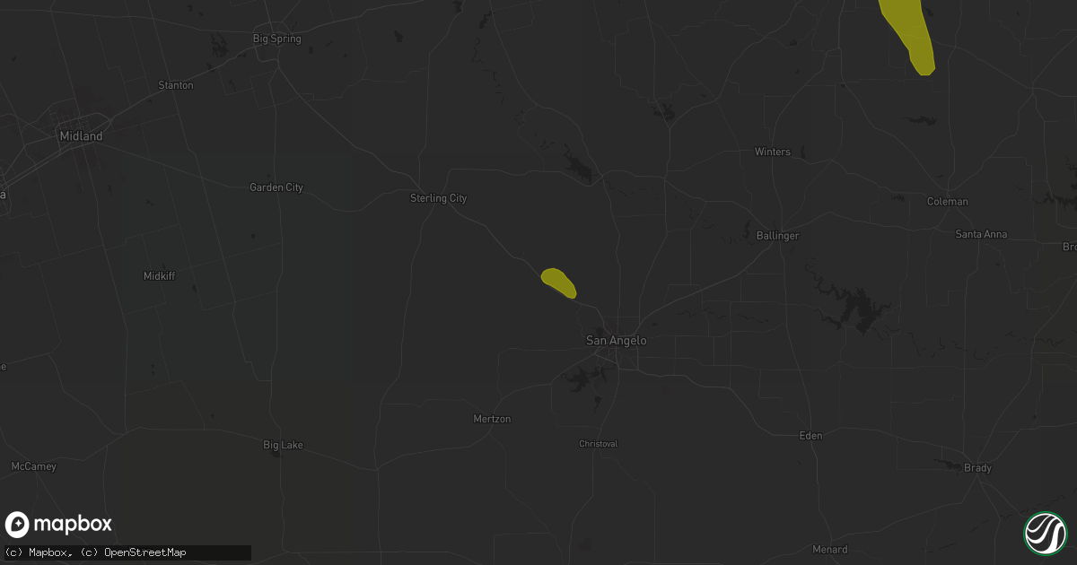 Hail map in Carlsbad, TX on May 11, 2013