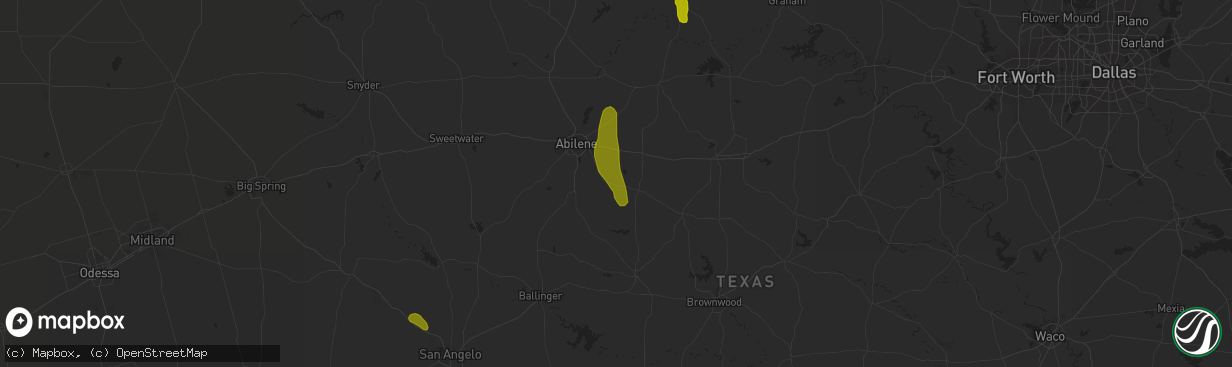 Hail map in Clyde, TX on May 11, 2013