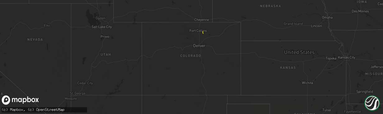 Hail map in Colorado on May 11, 2013