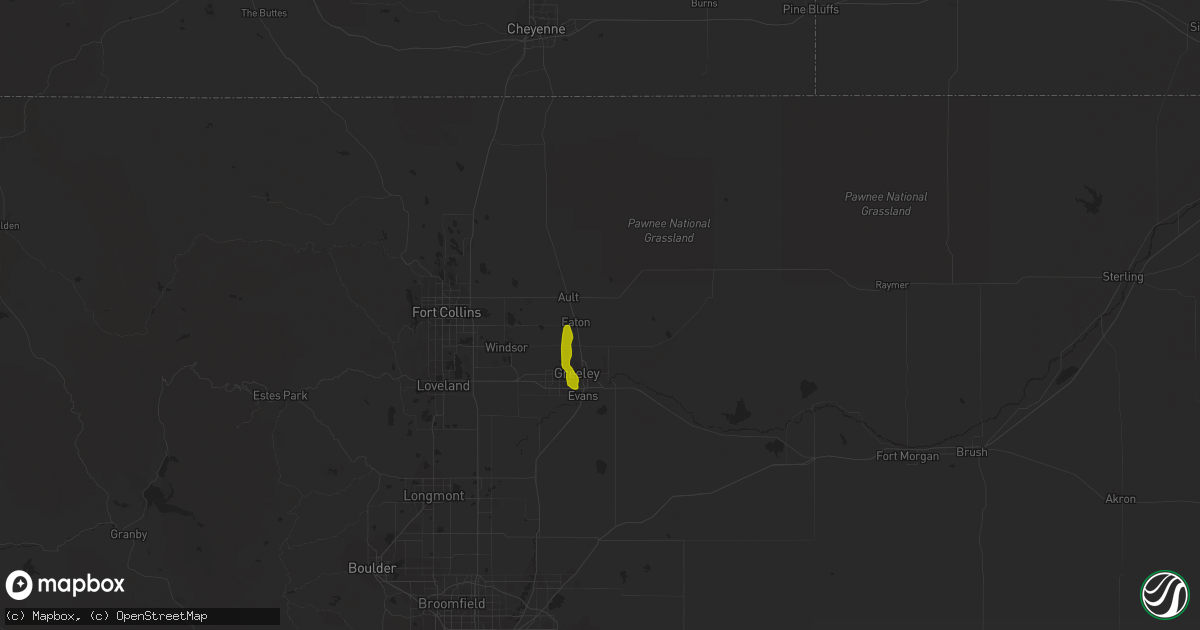 Hail map in Eaton, CO on May 11, 2013