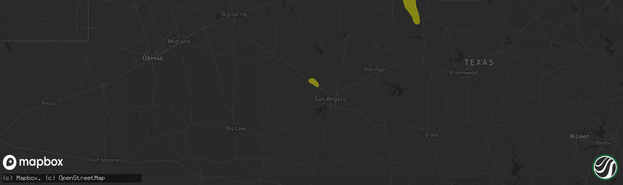 Hail map in San Angelo, TX on May 11, 2013