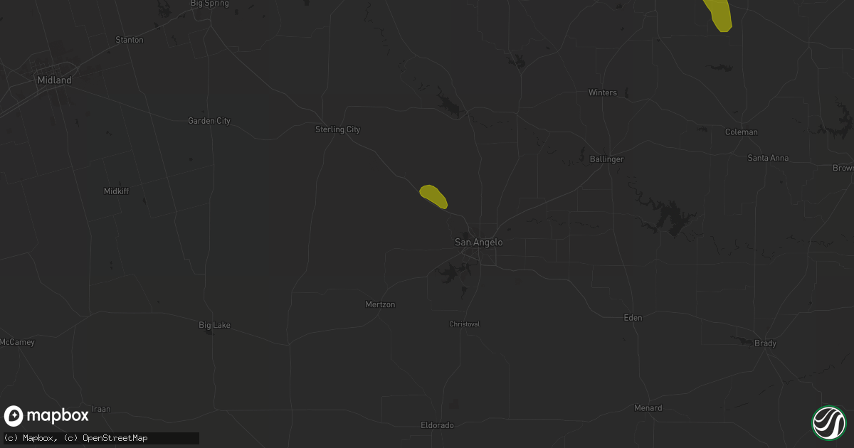 Hail map in San Angelo, TX on May 11, 2013