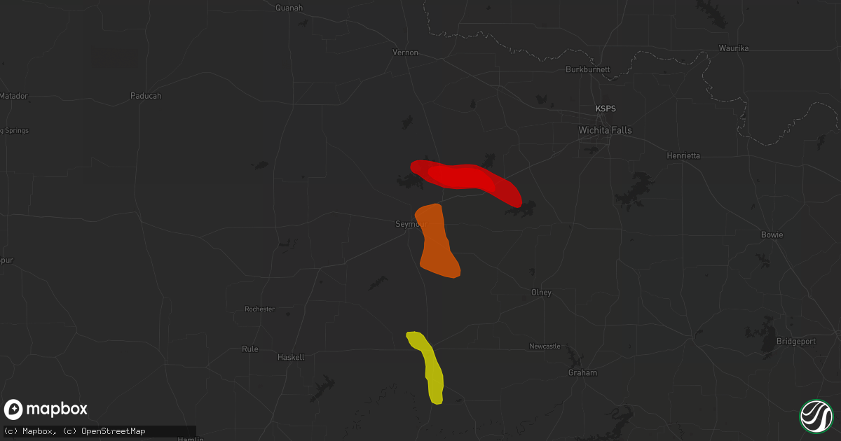Hail map in Seymour, TX on May 11, 2013