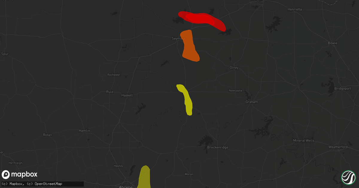 Hail map in Throckmorton, TX on May 11, 2013