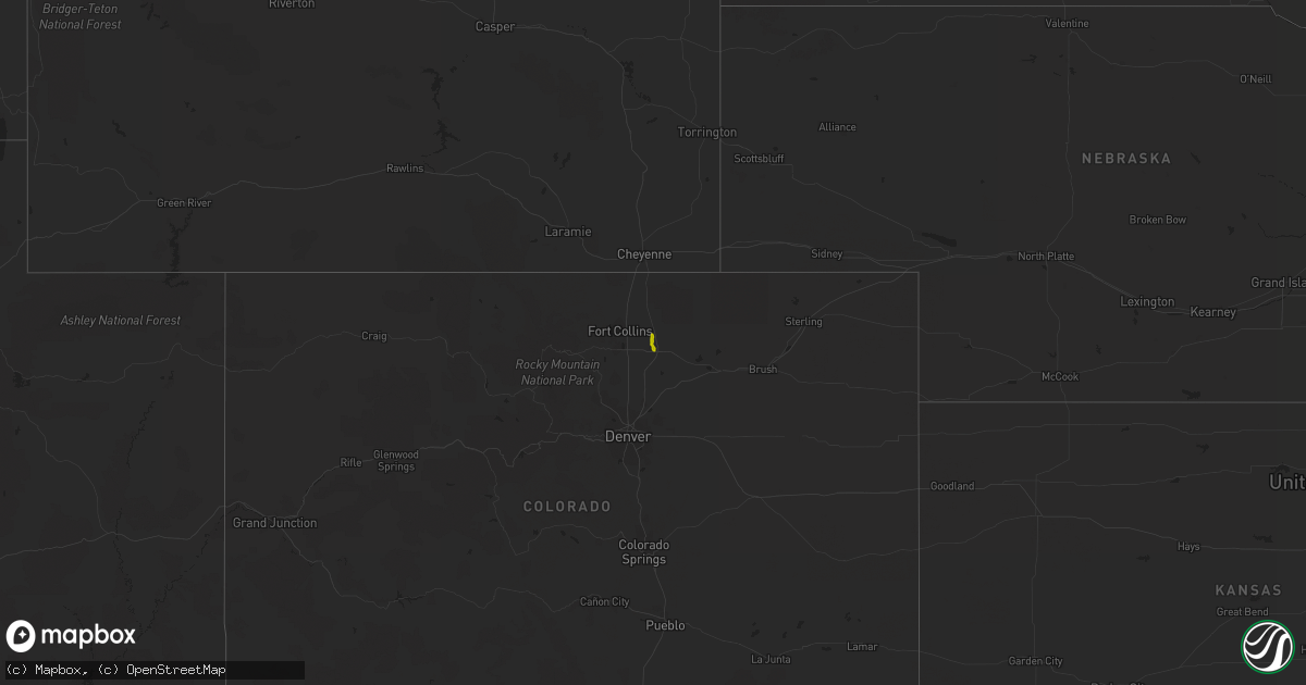 Hail map on May 11, 2013