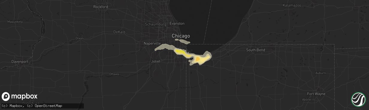 Hail map in Calumet City, IL on May 11, 2014