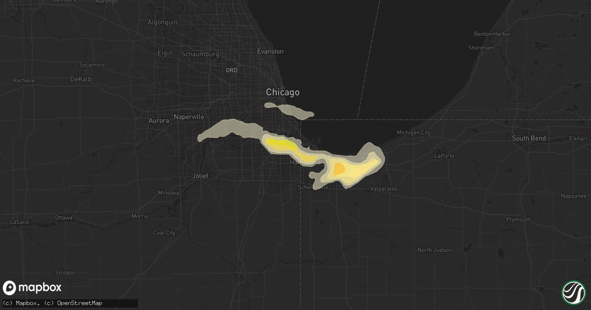 Hail map in Calumet City, IL on May 11, 2014