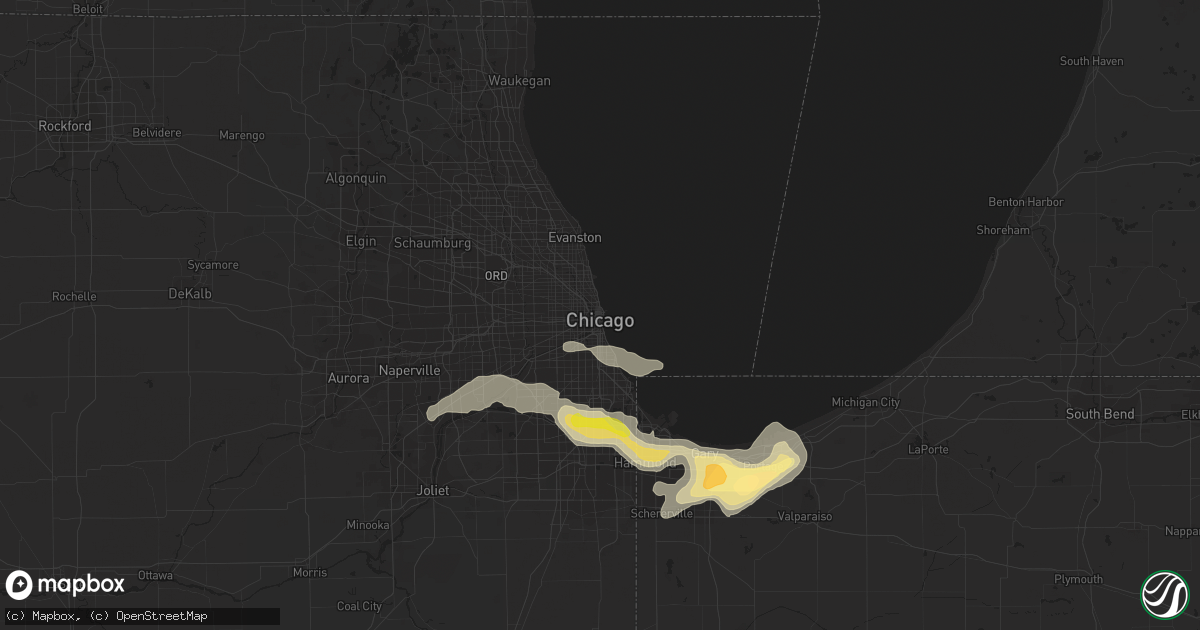Hail map in Chicago, IL on May 11, 2014