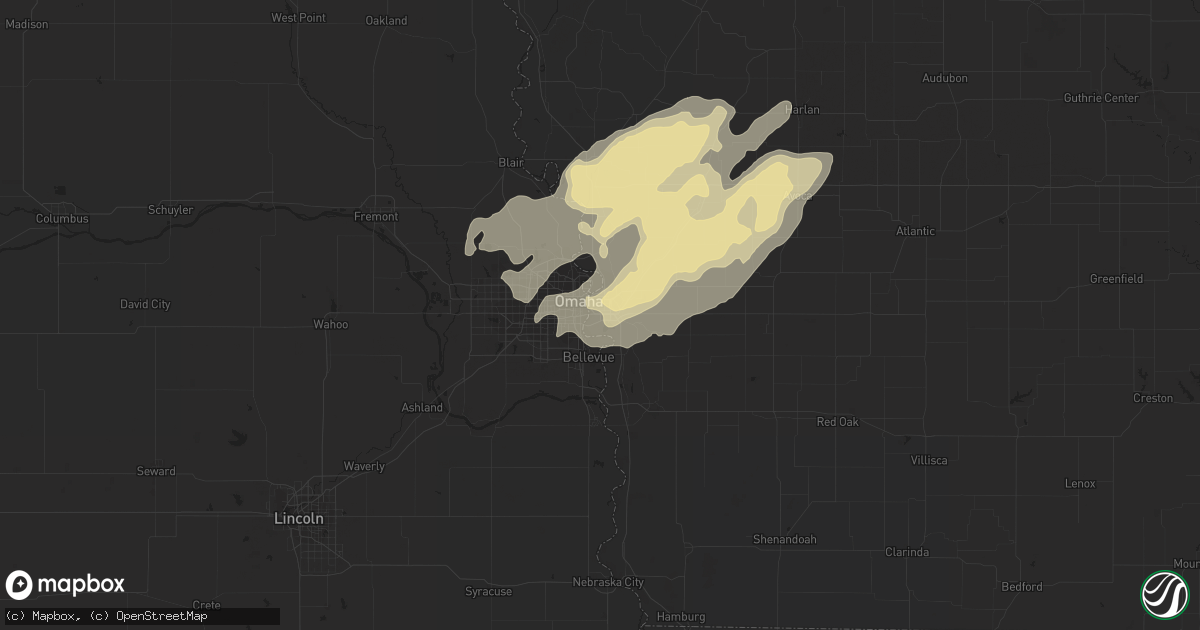 Hail map in Council Bluffs, IA on May 11, 2014