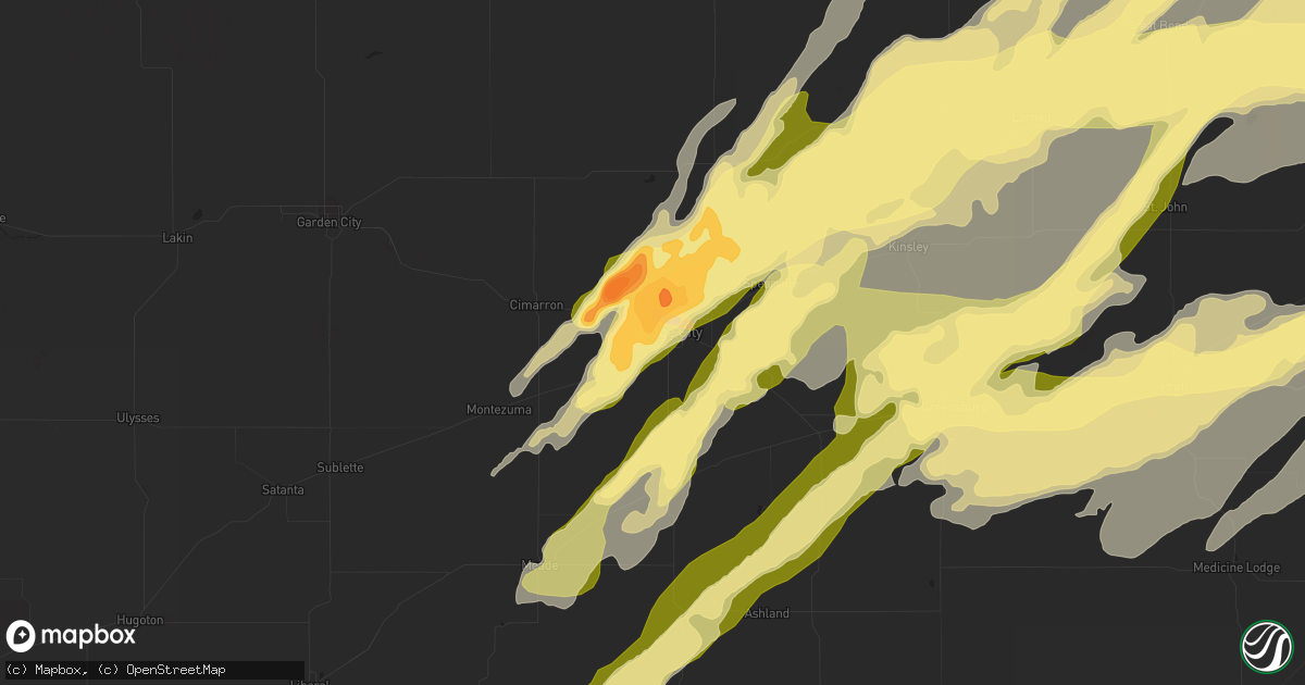 Hail map in Dodge City, KS on May 11, 2014