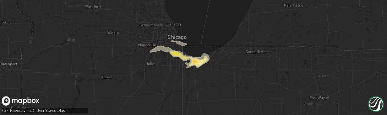 Hail map in Gary, IN on May 11, 2014