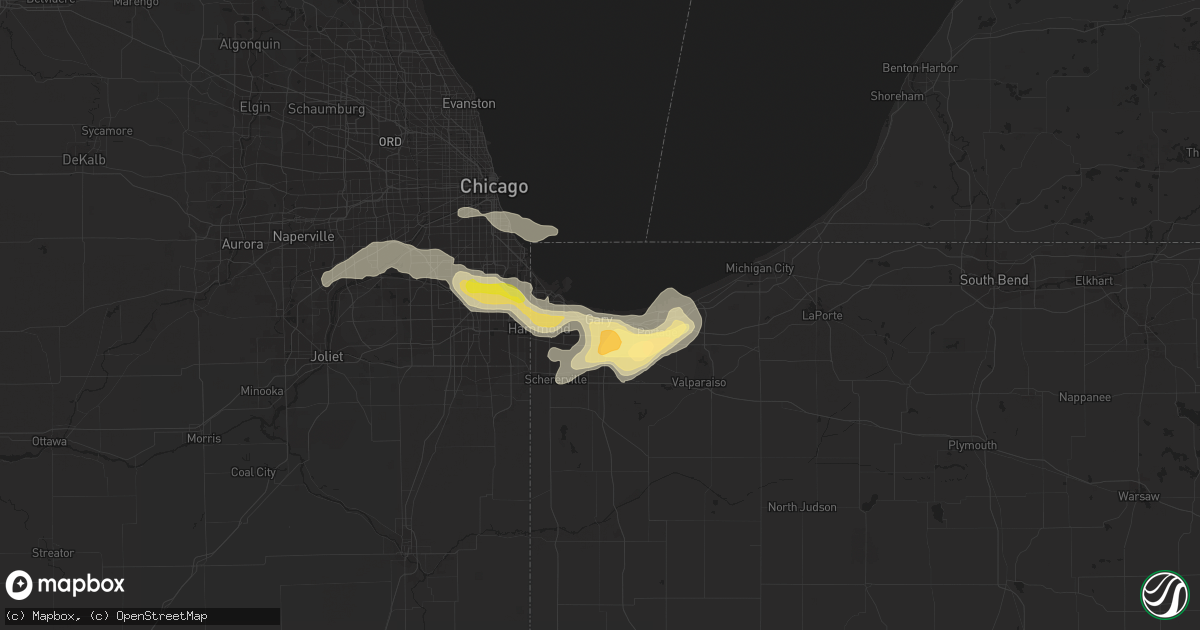 Hail map in Gary, IN on May 11, 2014