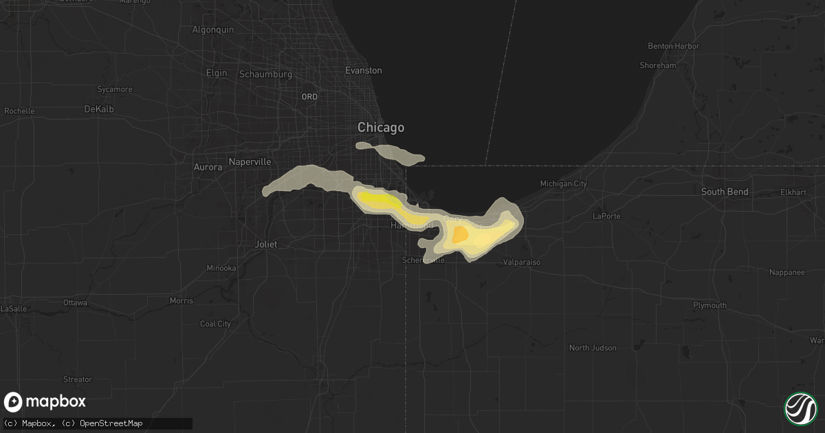 Hail map in Hammond, IN on May 11, 2014