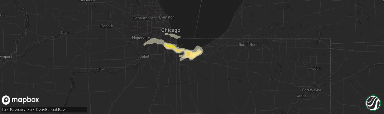 Hail map in Hobart, IN on May 11, 2014