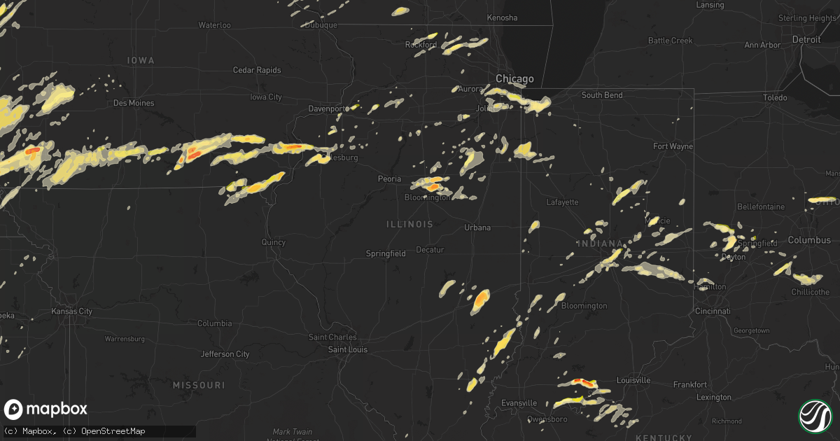 Hail map in Illinois on May 11, 2014