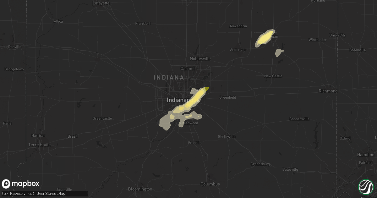 Hail map in Indianapolis, IN on May 11, 2014