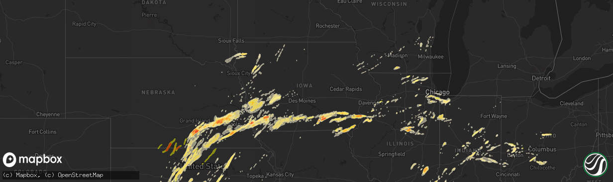 Hail map in Iowa on May 11, 2014