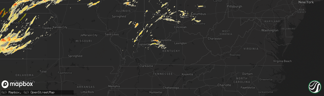 Hail map in Kentucky on May 11, 2014