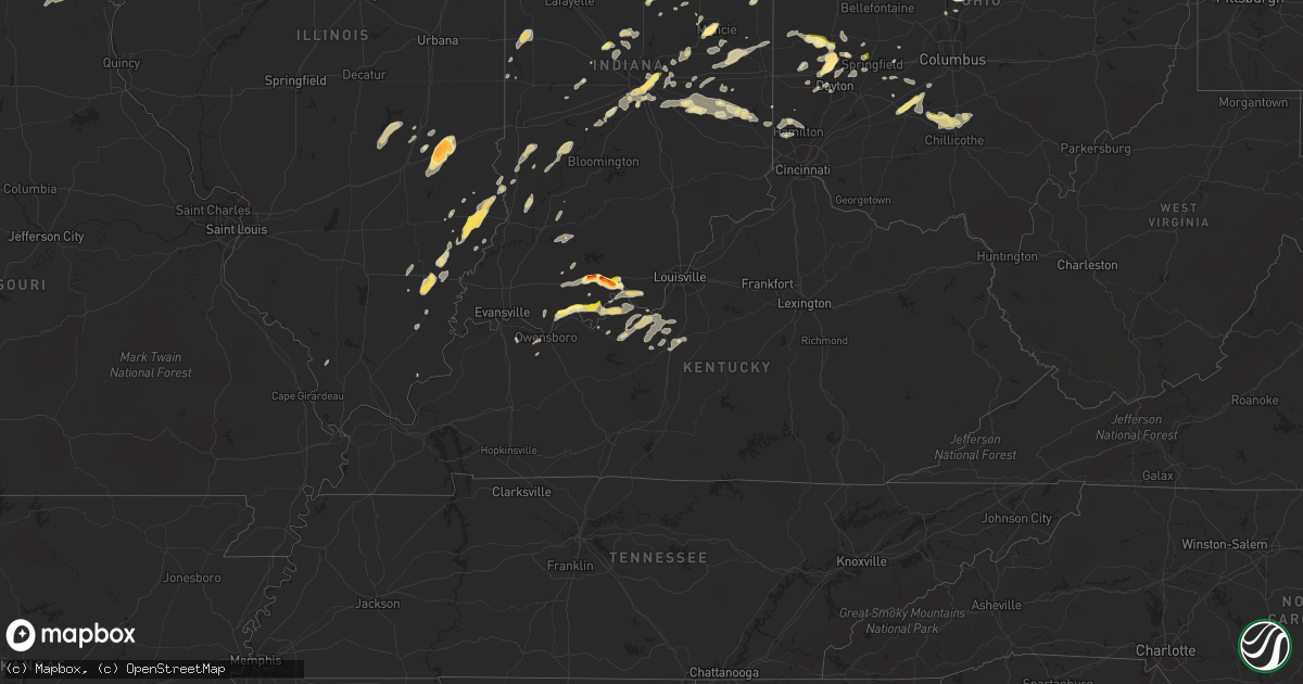Hail map in Kentucky on May 11, 2014