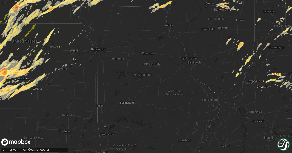 Hail map in Missouri on May 11, 2014