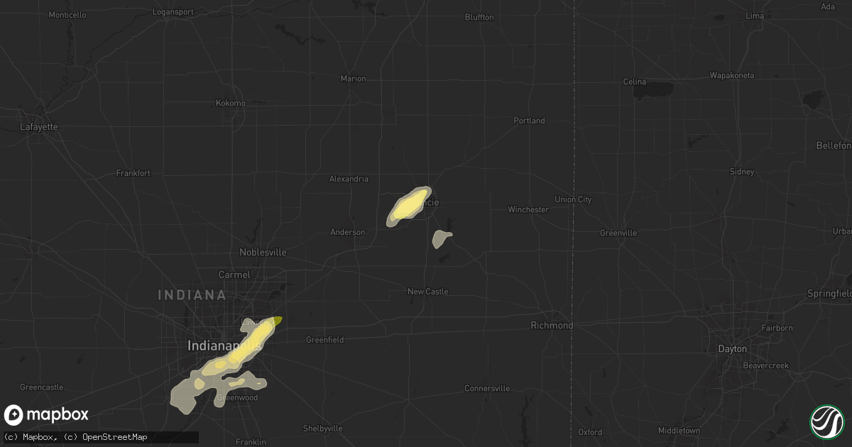Hail map in Muncie, IN on May 11, 2014